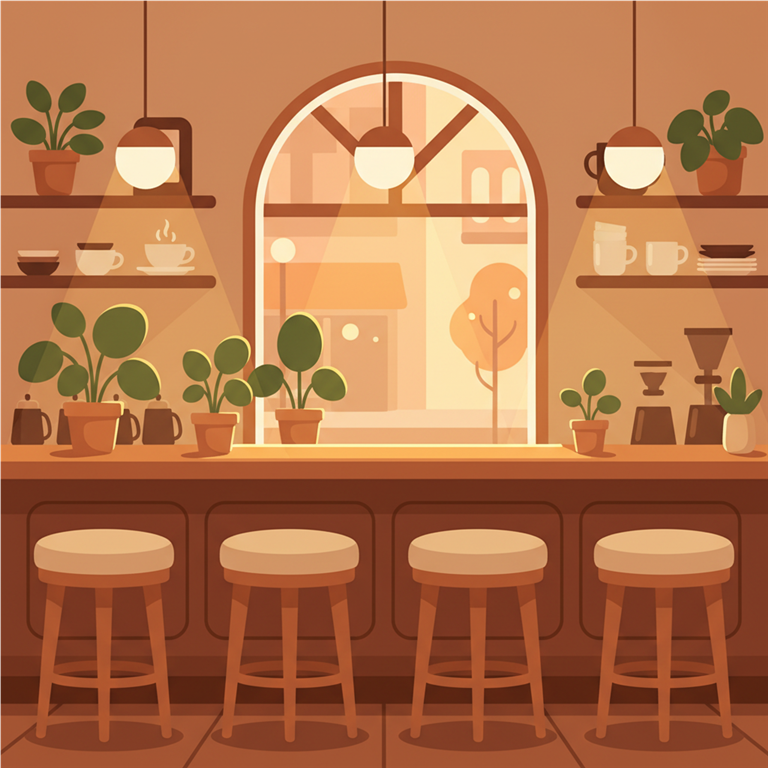 Deduzzle scene cafe